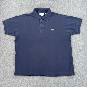 Lacoste Polo Shirt Men's 5 (Measures Large) Short Sleeve Classic Fit Blue